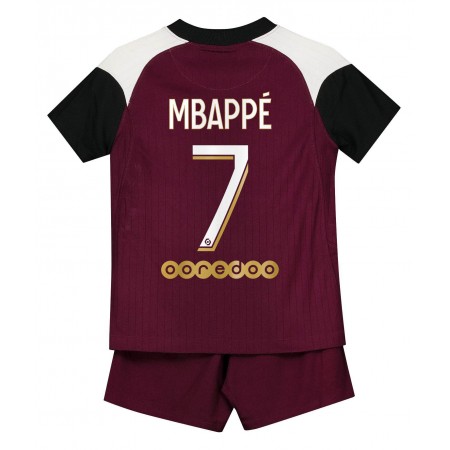 Maillot de Foot Paris Saint Germain Kylian Mbappé 7 Enfant Troisieme 2021